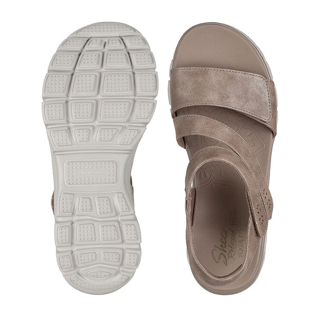 Skechers damesandal med velcro - Beige