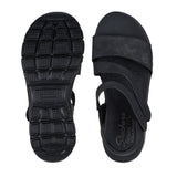 Skechers damesandal med velcro - Sort