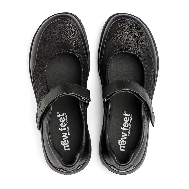 Ballerina with stretch, Black, New Feet