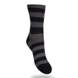 Chaussettes diabétiques à rayures - Gris/noir