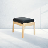 Farstrup 5699 stool, Lightened beech/Black leather