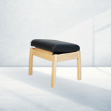 Farstrup 5699 stool, Lightened beech/Black leather