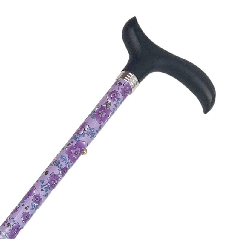Stok, Sammenklappelig, Lilla med blomster