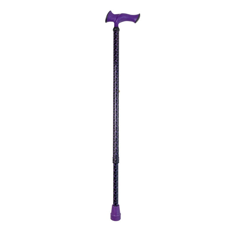 Cane, Anatomical, Purple Pattern