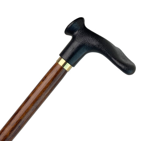 Træstok med ergonomisk håndtag
