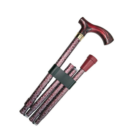 Cane, Foldable, Bordeaux pattern