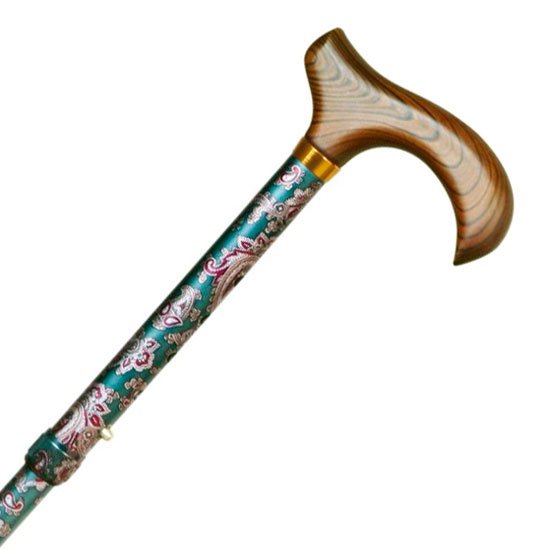 Walking Stick, Collapsible, Paisley Pattern
