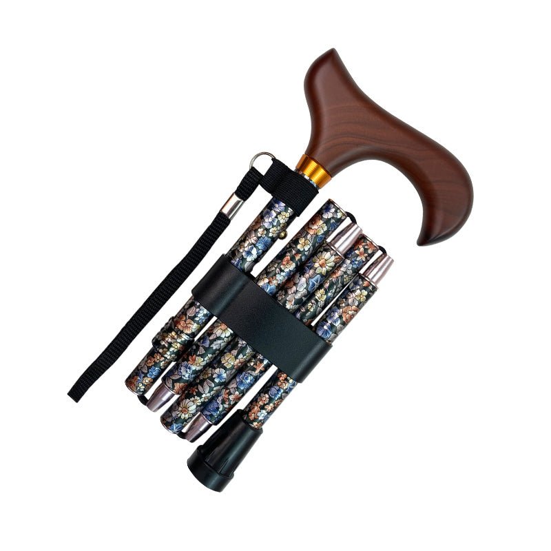 Sammenklappelig stok - Blomstermønster - Seniorshop