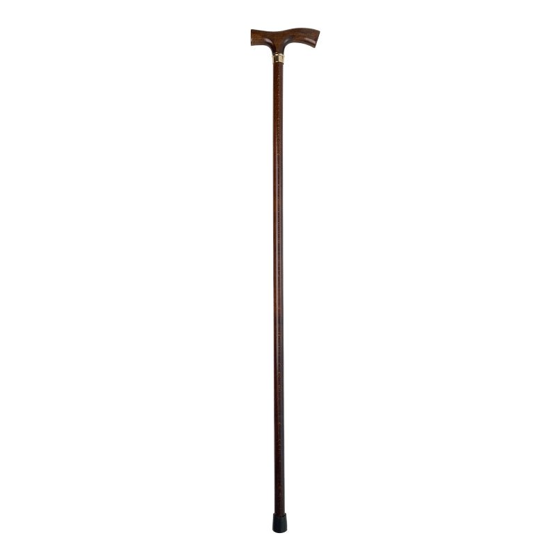 Stok i træ med pyntering - Seniorshop