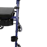 Porte-canne avec clips et cup pour rollator