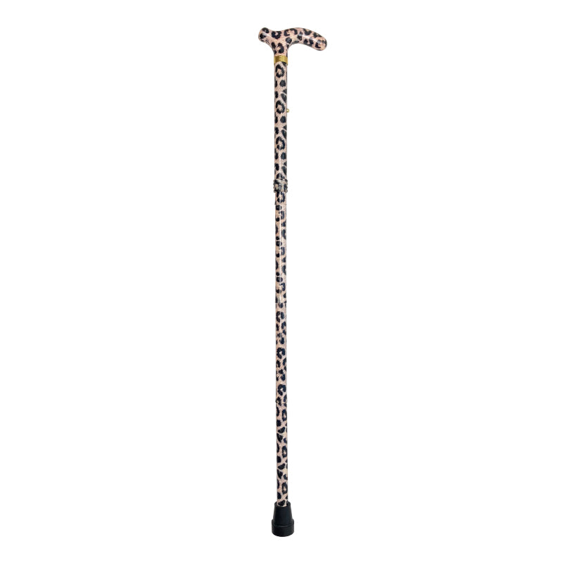 Stok, sammenklappelig, leopardmønster