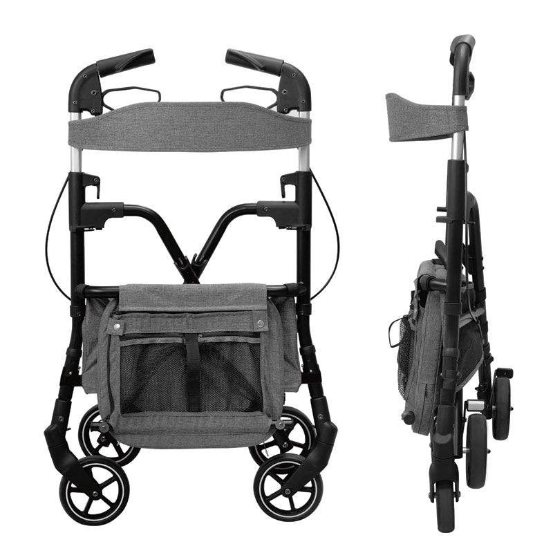 W4 rollator / shopping cart, Gray