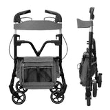 W4 rollator / shopping cart, Gray