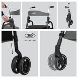 W05 rollator / indkøbsvogn - Bordeaux