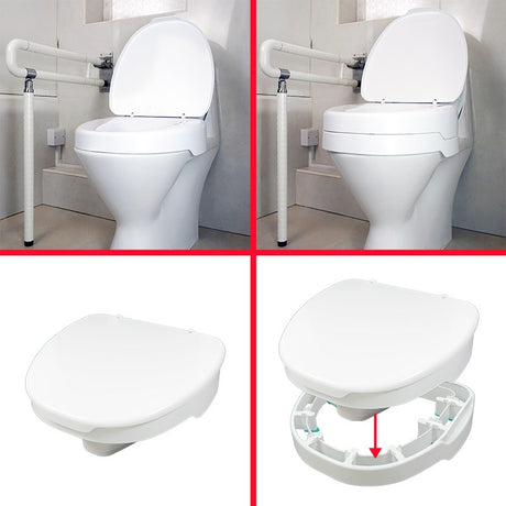 Toilet Raiser with Lid, 5-10 cm, Ezy-Fit
