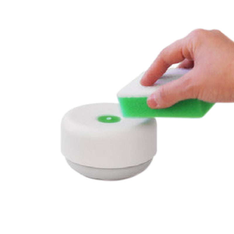 One-handed soap dispenser