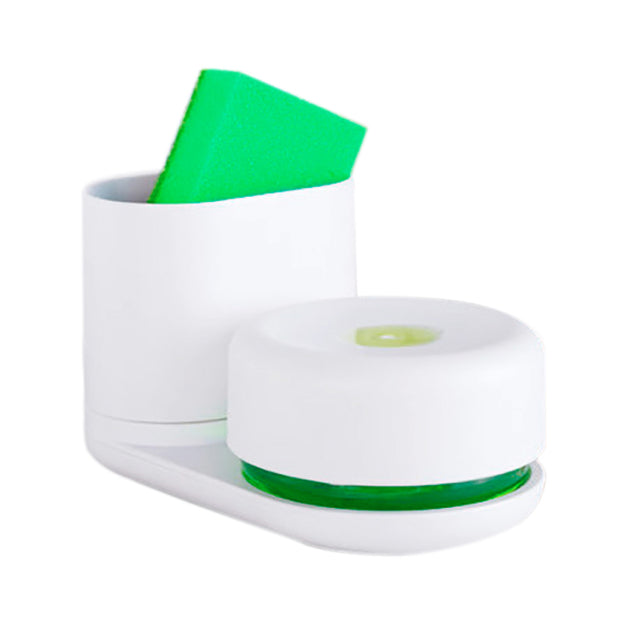 Soap dispenser with brush holder