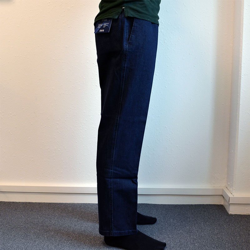 Jeans med elastik i taljen, Blå