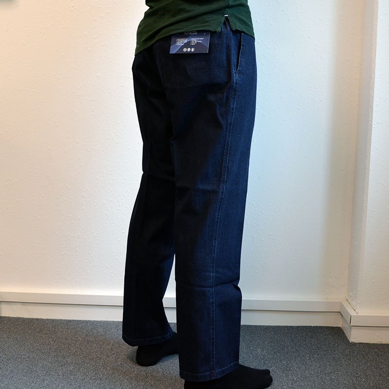 Jeans med elastik i taljen, Blå