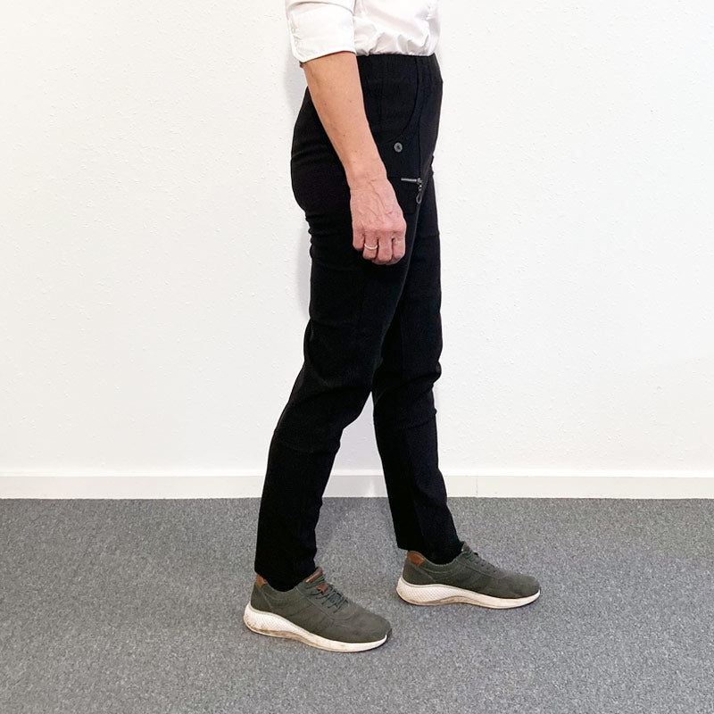 Pantalon pour femme avec taille élastique - Noir