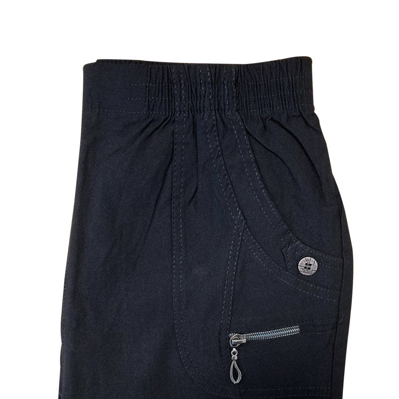 Pantalon pour femme avec taille élastique - Noir