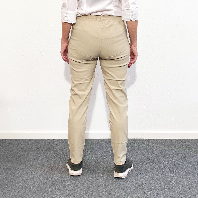 Pantalons pour femme avec ceinture élastique - Beige