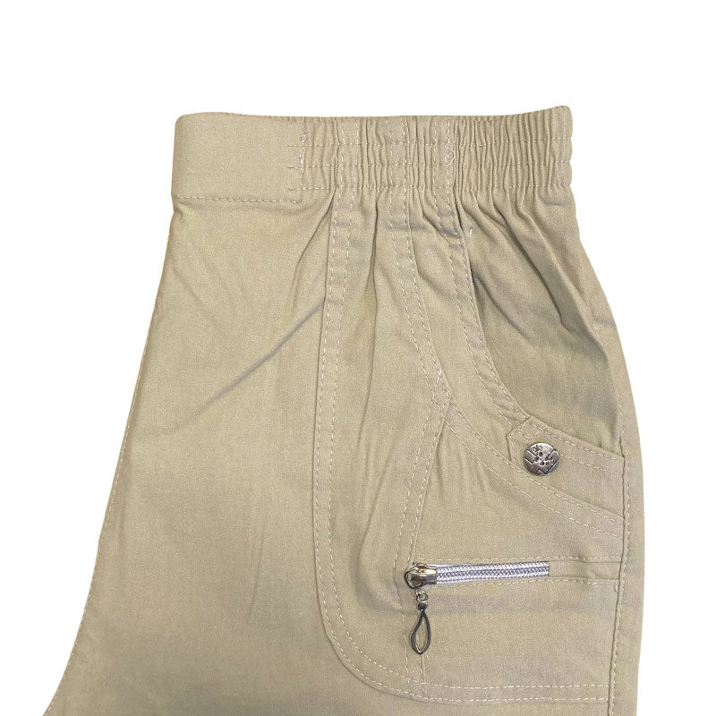 Pantalons pour femme avec ceinture élastique - Beige