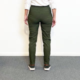 Pantalons femme avec ceinture élastique - Olive