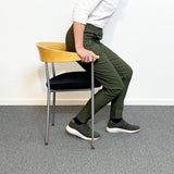 Pantalons femme avec ceinture élastique - Olive