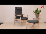Farstrup 5699 stool, Lightened beech/Medley dark grey