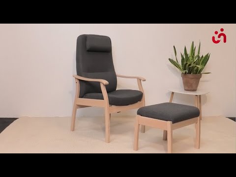 Farstrup 5699 stool, Lightened beech/Medley dark grey